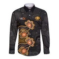 Personalised Perth Scorchers NAIDOC Week 2026 Long Sleeve Button Shirt Sea Turtles Aboriginal Art