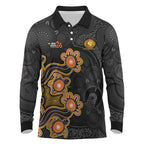 Personalised Perth Scorchers NAIDOC Week 2026 Long Sleeve Polo Shirt Sea Turtles Aboriginal Art