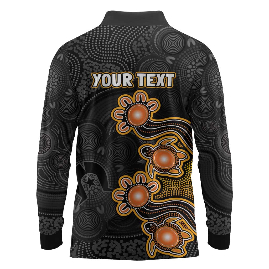 Personalised Perth Scorchers NAIDOC Week 2026 Long Sleeve Polo Shirt Sea Turtles Aboriginal Art