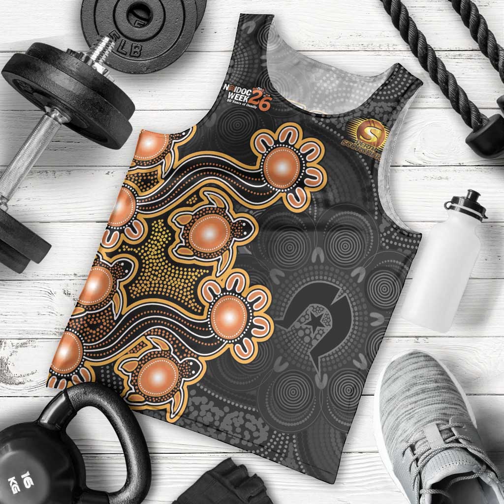 Personalised Perth Scorchers NAIDOC Week 2026 Men Tank Top Sea Turtles Aboriginal Art