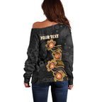 Personalised Perth Scorchers NAIDOC Week 2026 Off Shoulder Sweater Sea Turtles Aboriginal Art