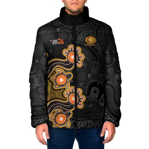 Personalised Perth Scorchers NAIDOC Week 2026 Padded Jacket Sea Turtles Aboriginal Art