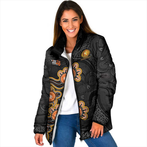 Personalised Perth Scorchers NAIDOC Week 2026 Padded Jacket Sea Turtles Aboriginal Art