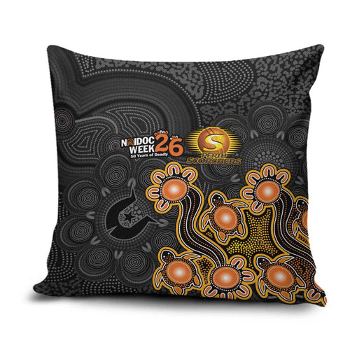 Perth Scorchers NAIDOC Week 2026 Pillow Cover Sea Turtles Aboriginal Art