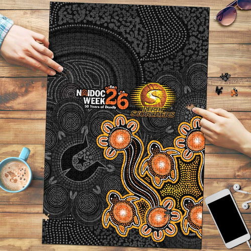 Perth Scorchers NAIDOC Week 2026 Puzzle Sea Turtles Aboriginal Art