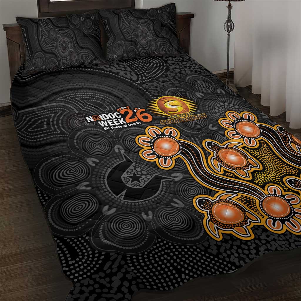 Perth Scorchers NAIDOC Week 2026 Quilt Bed Set Sea Turtles Aboriginal Art