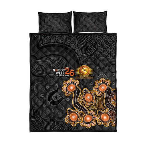 Perth Scorchers NAIDOC Week 2026 Quilt Bed Set Sea Turtles Aboriginal Art