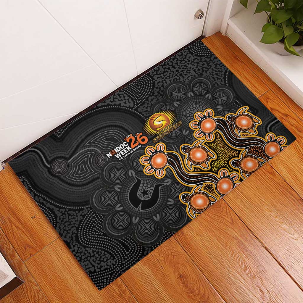 Perth Scorchers NAIDOC Week 2026 Rubber Doormat Sea Turtles Aboriginal Art