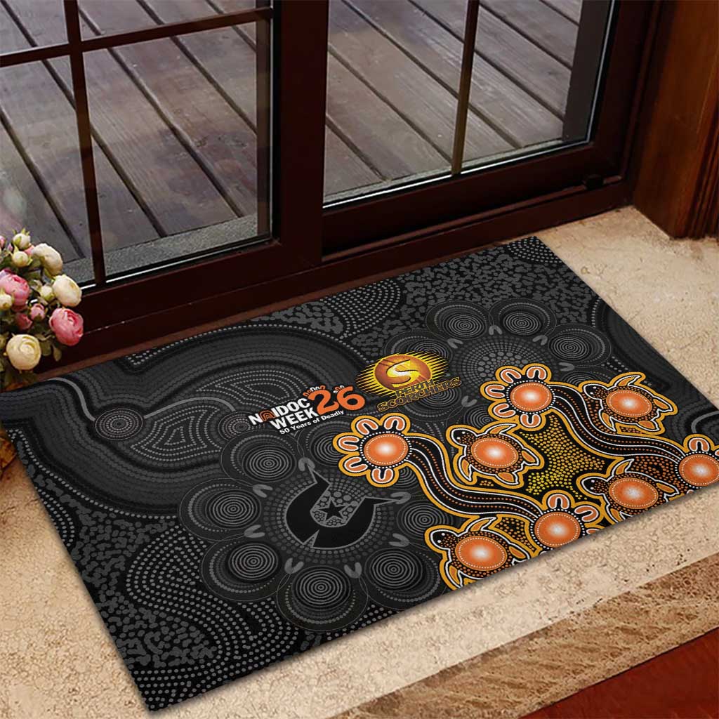 Perth Scorchers NAIDOC Week 2026 Rubber Doormat Sea Turtles Aboriginal Art