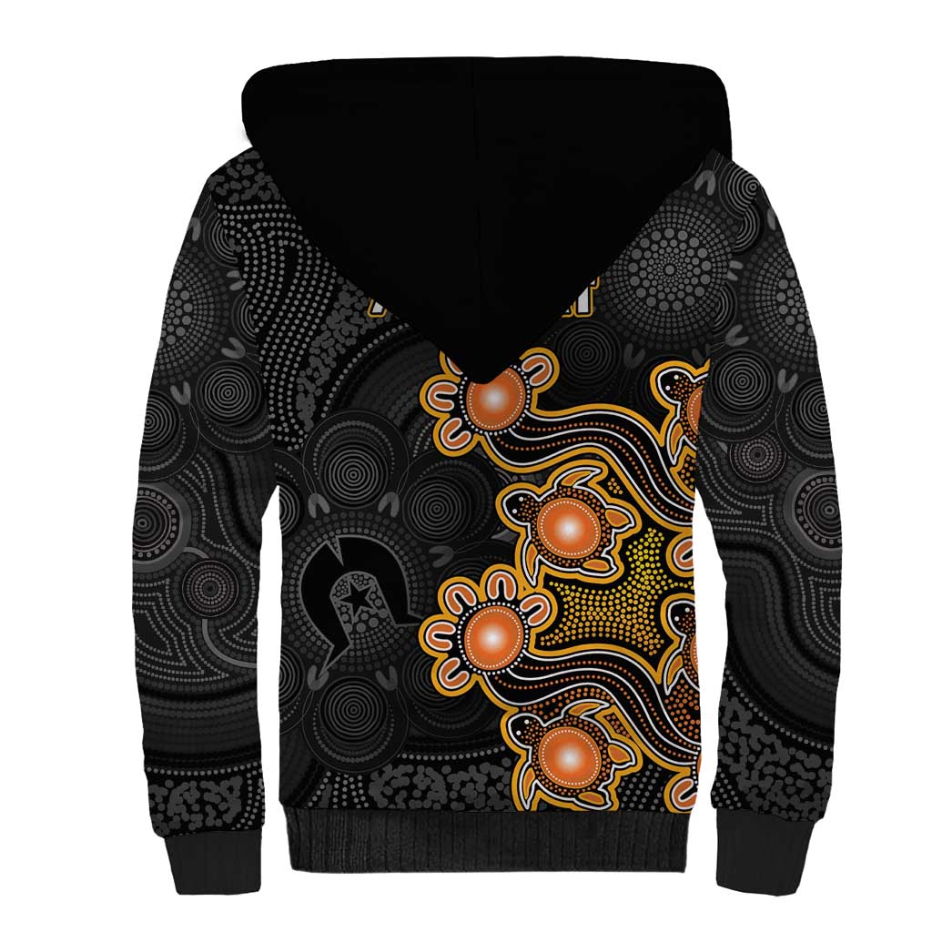 Personalised Perth Scorchers NAIDOC Week 2026 Sherpa Hoodie Sea Turtles Aboriginal Art