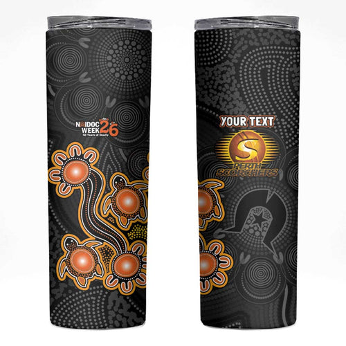 Personalised Perth Scorchers NAIDOC Week 2026 Skinny Tumbler Sea Turtles Aboriginal Art