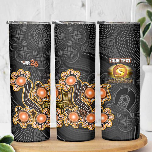 Personalised Perth Scorchers NAIDOC Week 2026 Skinny Tumbler Sea Turtles Aboriginal Art