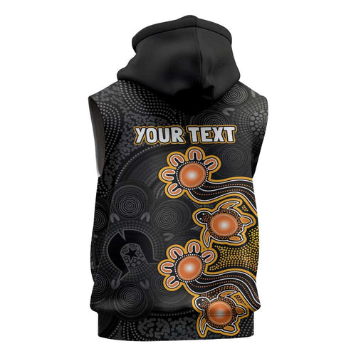 Personalised Perth Scorchers NAIDOC Week 2026 Sleeveless Zip Hoodie Sea Turtles Aboriginal Art
