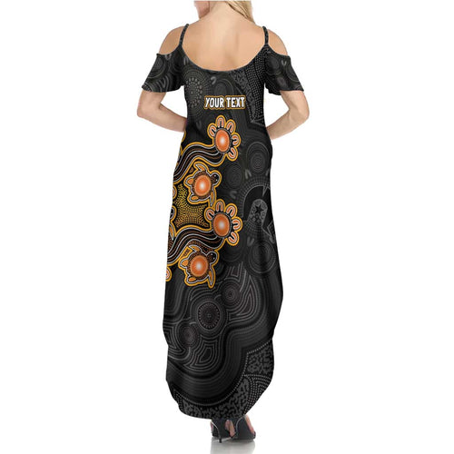 Personalised Perth Scorchers NAIDOC Week 2026 Summer Maxi Dress Sea Turtles Aboriginal Art
