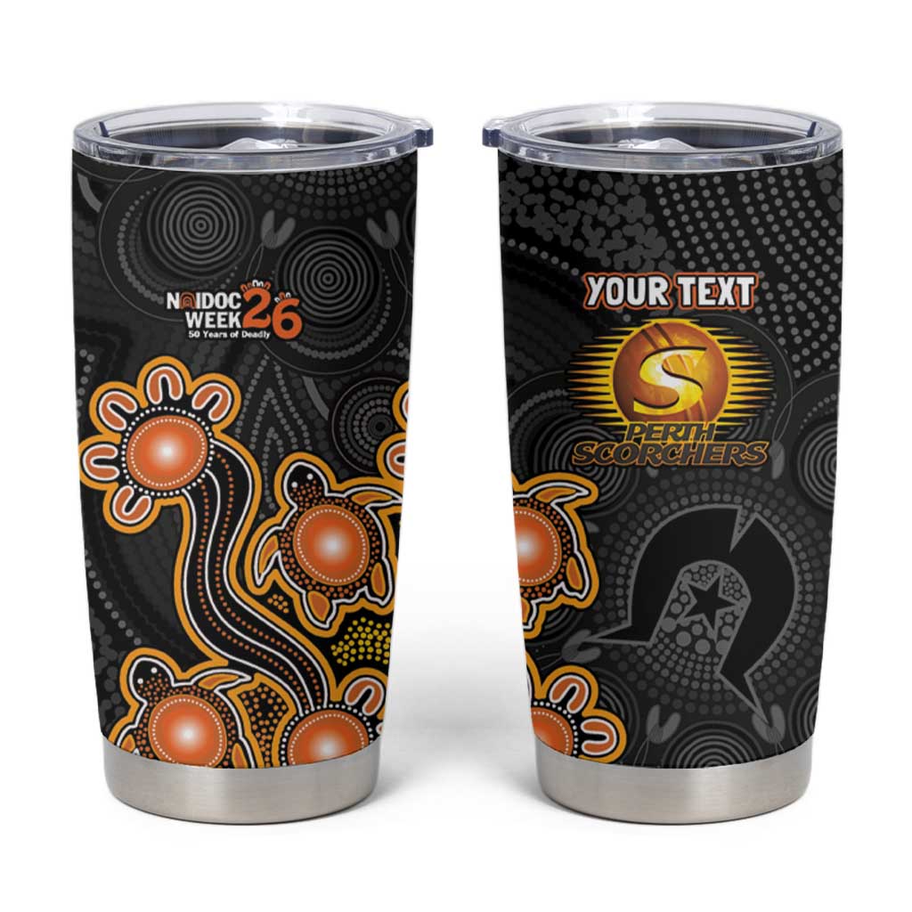 Personalised Perth Scorchers NAIDOC Week 2026 Tumbler Cup Sea Turtles Aboriginal Art