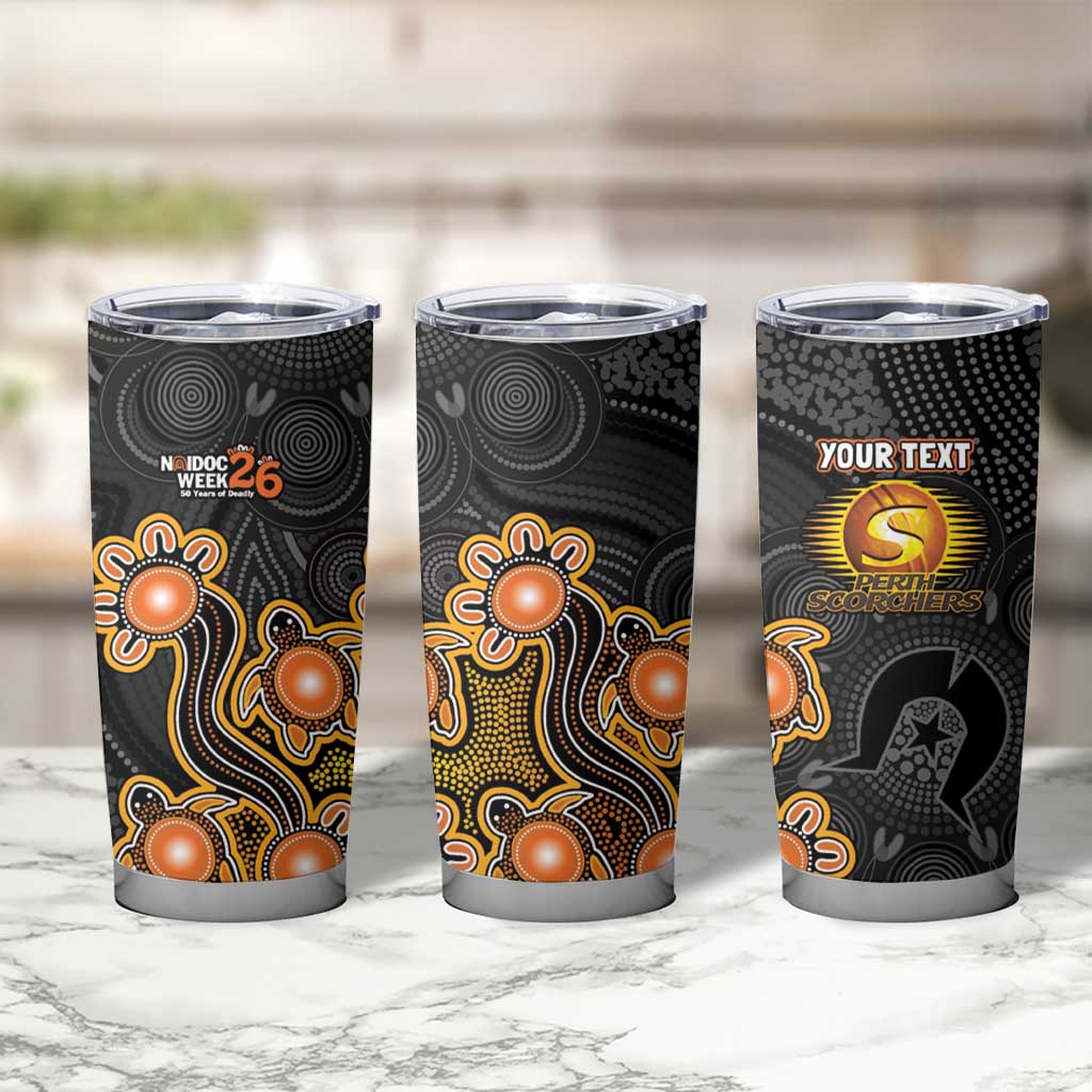 Personalised Perth Scorchers NAIDOC Week 2026 Tumbler Cup Sea Turtles Aboriginal Art