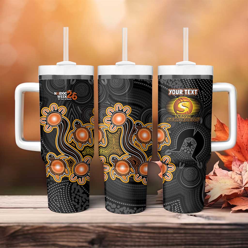 Personalised Perth Scorchers NAIDOC Week 2026 Tumbler With Handle Sea Turtles Aboriginal Art