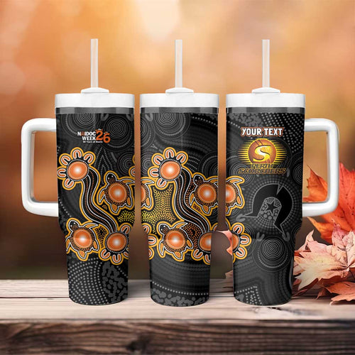 Personalised Perth Scorchers NAIDOC Week 2026 Tumbler With Handle Sea Turtles Aboriginal Art