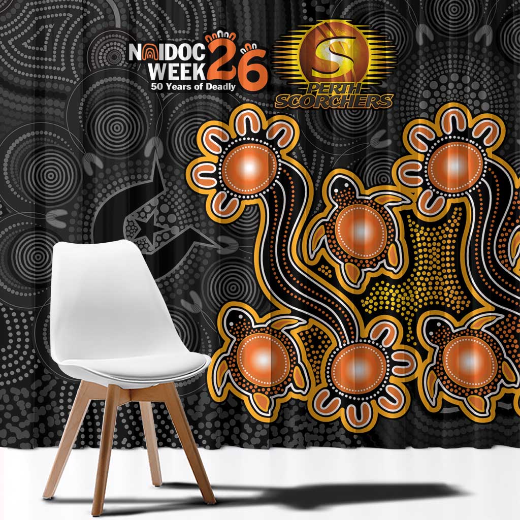 Perth Scorchers NAIDOC Week 2026 Window Curtain Sea Turtles Aboriginal Art