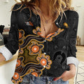 Personalised Perth Scorchers NAIDOC Week 2026 Women Casual Shirt Sea Turtles Aboriginal Art