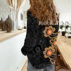 Personalised Perth Scorchers NAIDOC Week 2026 Women Casual Shirt Sea Turtles Aboriginal Art
