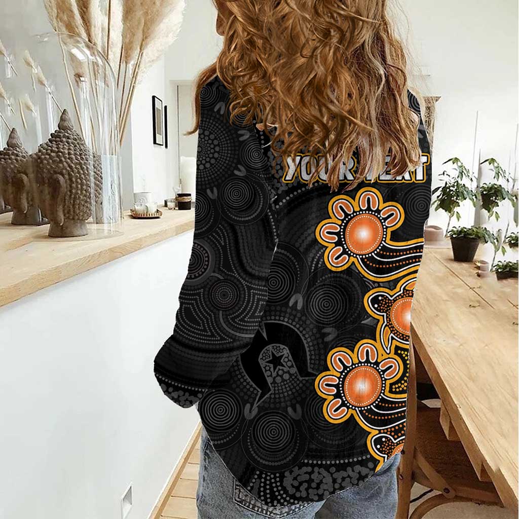 Personalised Perth Scorchers NAIDOC Week 2026 Women Casual Shirt Sea Turtles Aboriginal Art