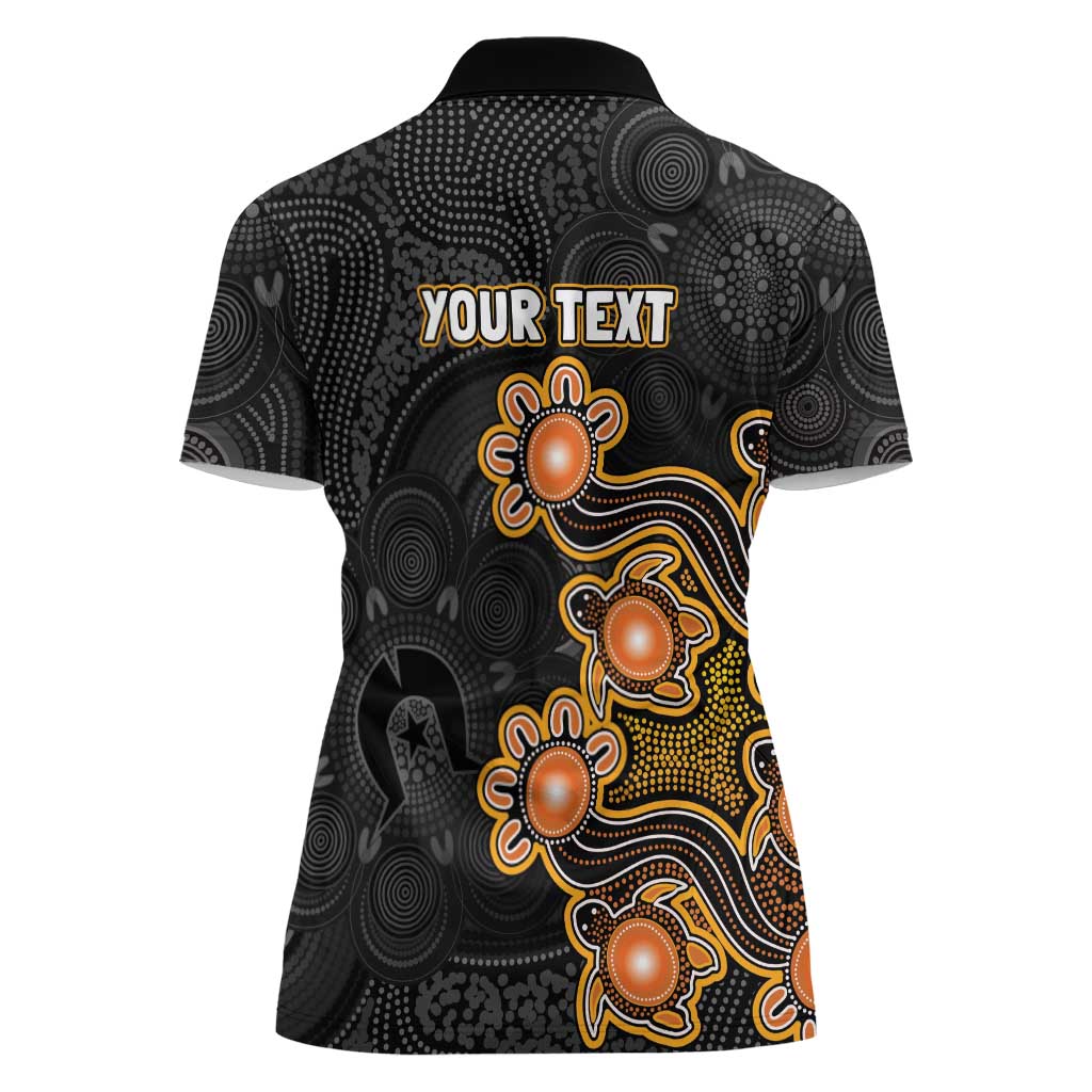 Personalised Perth Scorchers NAIDOC Week 2026 Women Polo Shirt Sea Turtles Aboriginal Art