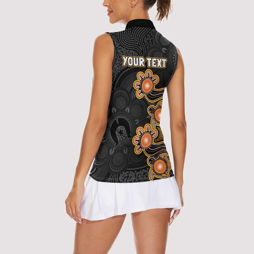 Personalised Perth Scorchers NAIDOC Week 2026 Women Sleeveless Polo Shirt Sea Turtles Aboriginal Art