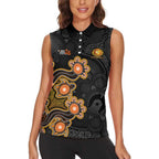 Personalised Perth Scorchers NAIDOC Week 2026 Women Sleeveless Polo Shirt Sea Turtles Aboriginal Art