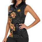 Personalised Perth Scorchers NAIDOC Week 2026 Women Sleeveless Polo Shirt Sea Turtles Aboriginal Art