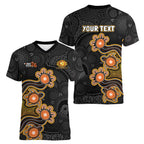 Personalised Perth Scorchers NAIDOC Week 2026 Women V-Neck T-Shirt Sea Turtles Aboriginal Art