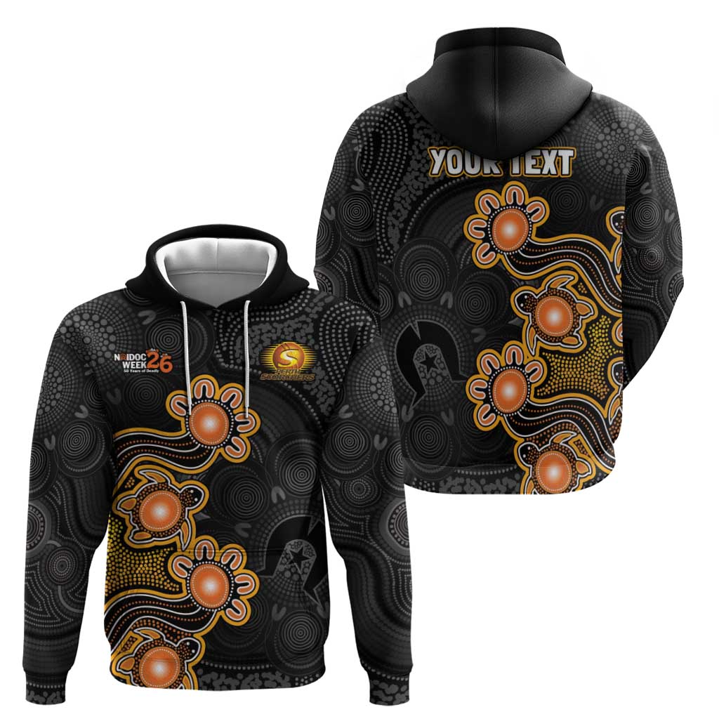 Personalised Perth Scorchers NAIDOC Week 2026 Zip Hoodie Sea Turtles Aboriginal Art