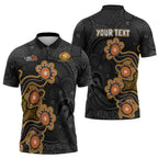 Personalised Perth Scorchers NAIDOC Week 2026 Zipper Polo Shirt Sea Turtles Aboriginal Art