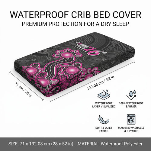 Sydney Sixers NAIDOC Week 2026 Baby Bed Cover Sea Turtles Aboriginal Art