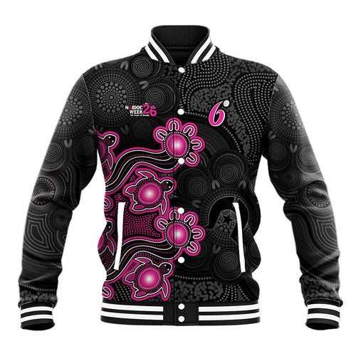 Personalised Sydney Sixers NAIDOC Week 2026 Baseball Jacket Sea Turtles Aboriginal Art