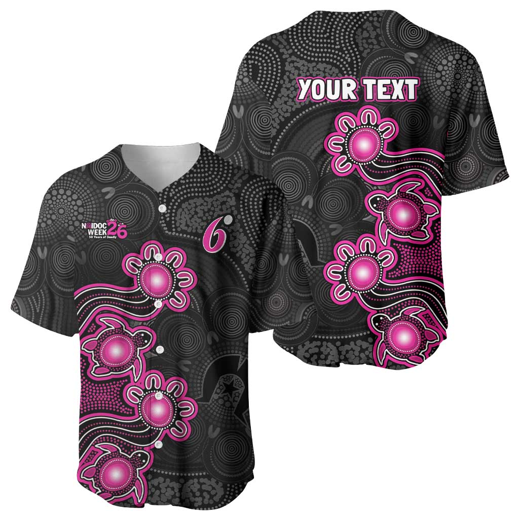 Personalised Sydney Sixers NAIDOC Week 2026 Baseball Jersey Sea Turtles Aboriginal Art