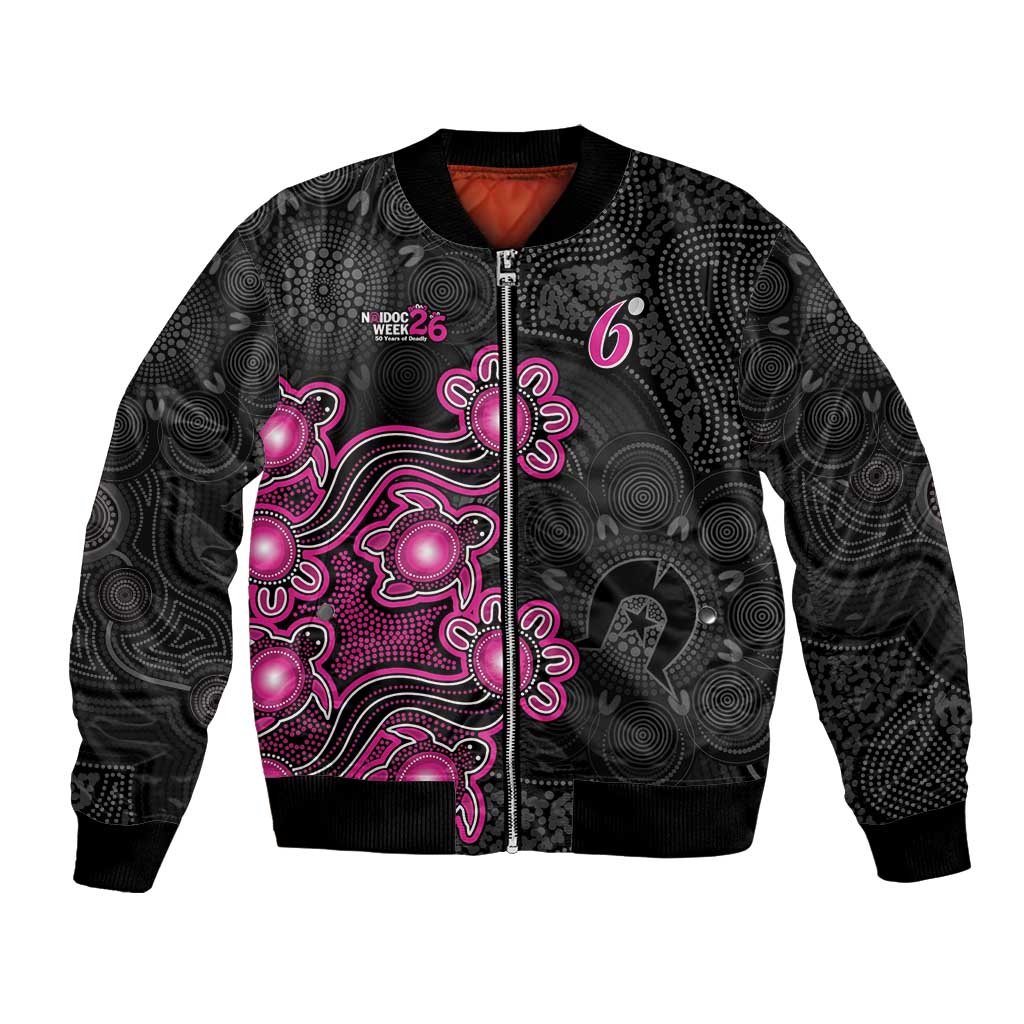 Personalised Sydney Sixers NAIDOC Week 2026 Bomber Jacket Sea Turtles Aboriginal Art