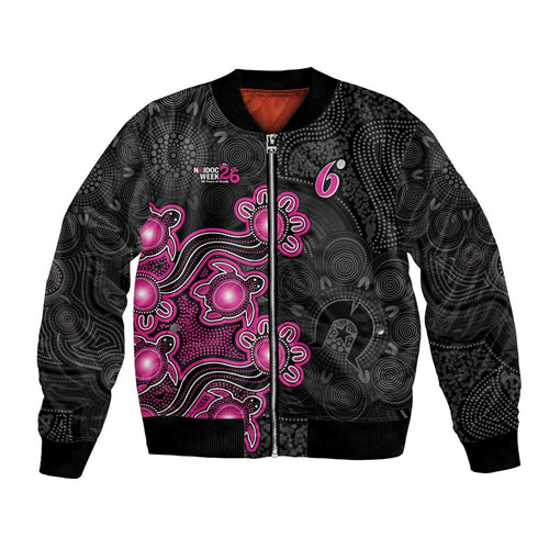 Personalised Sydney Sixers NAIDOC Week 2026 Bomber Jacket Sea Turtles Aboriginal Art