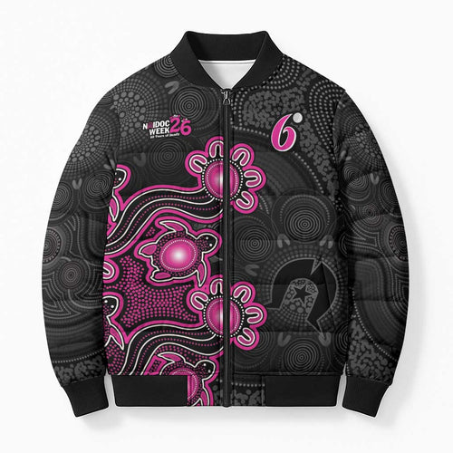 Personalised Sydney Sixers NAIDOC Week 2026 Bomber Puffer Jacket Sea Turtles Aboriginal Art