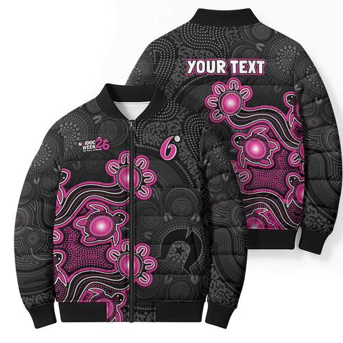 Personalised Sydney Sixers NAIDOC Week 2026 Bomber Puffer Jacket Sea Turtles Aboriginal Art