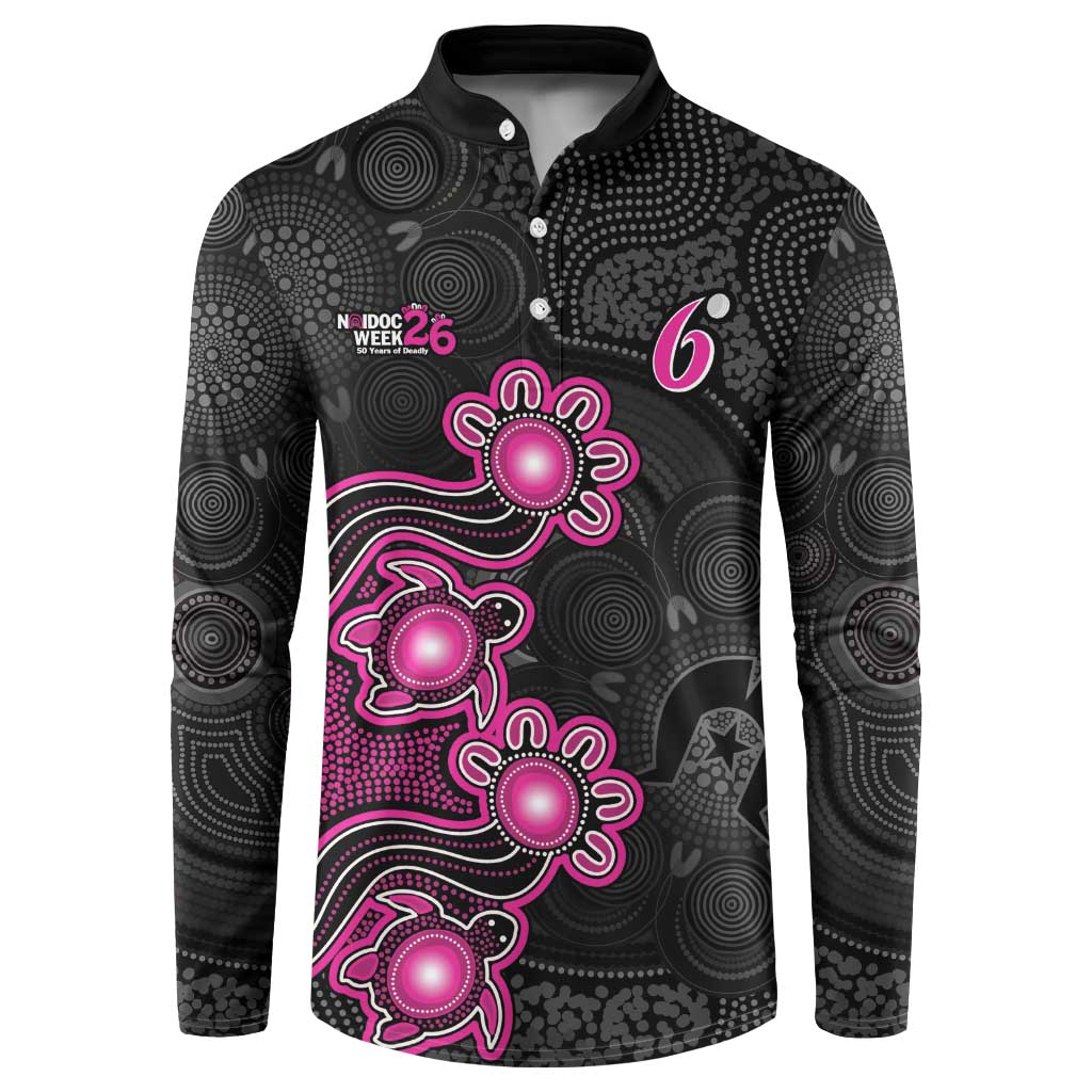 Personalised Sydney Sixers NAIDOC Week 2026 Button Sweatshirt Sea Turtles Aboriginal Art