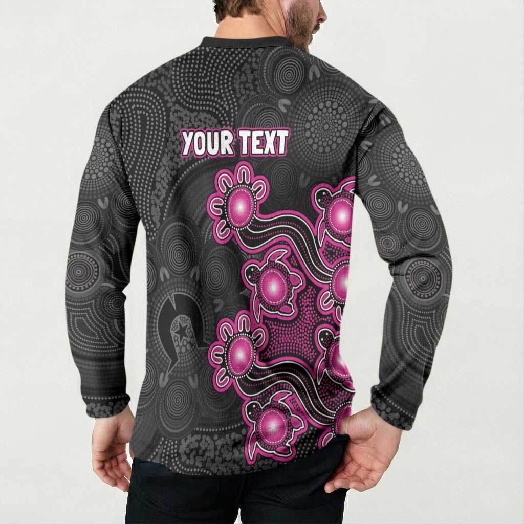 Personalised Sydney Sixers NAIDOC Week 2026 Button Sweatshirt Sea Turtles Aboriginal Art