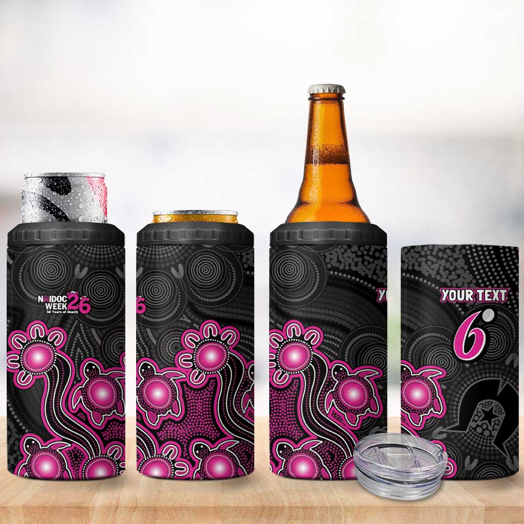 Personalised Sydney Sixers NAIDOC Week 2026 4 in 1 Can Cooler Tumbler Sea Turtles Aboriginal Art