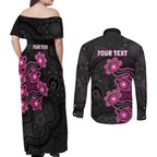 Personalised Sydney Sixers NAIDOC Week 2026 Couples Matching Off Shoulder Maxi Dress and Long Sleeve Button Shirt Sea Turtles Aboriginal Art