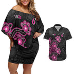 Personalised Sydney Sixers NAIDOC Week 2026 Couples Matching Off Shoulder Short Dress and Hawaiian Shirt Sea Turtles Aboriginal Art