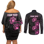 Personalised Sydney Sixers NAIDOC Week 2026 Couples Matching Off Shoulder Short Dress and Long Sleeve Button Shirt Sea Turtles Aboriginal Art