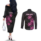 Personalised Sydney Sixers NAIDOC Week 2026 Couples Matching Off The Shoulder Long Sleeve Dress and Long Sleeve Button Shirt Sea Turtles Aboriginal Art