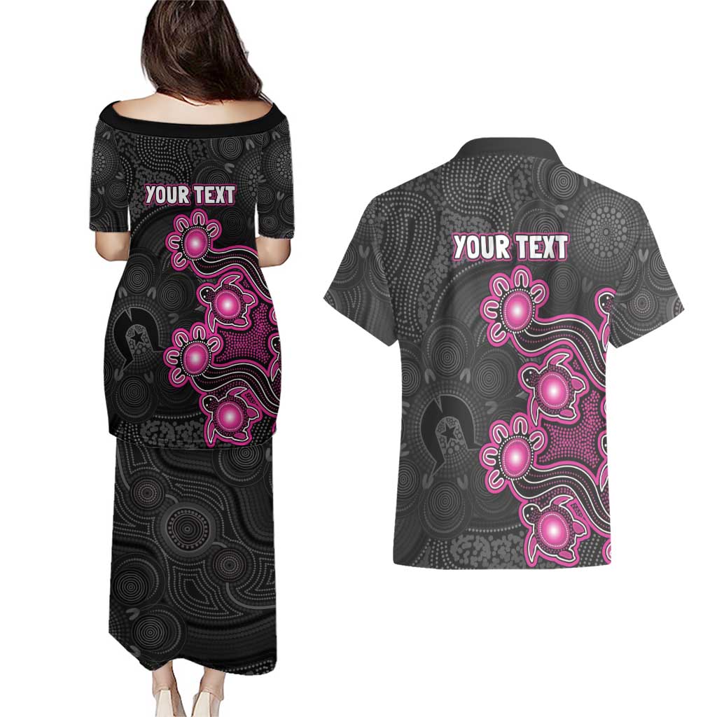 Personalised Sydney Sixers NAIDOC Week 2026 Couples Matching Puletasi and Hawaiian Shirt Sea Turtles Aboriginal Art