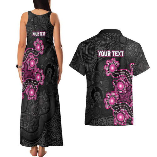 Personalised Sydney Sixers NAIDOC Week 2026 Couples Matching Tank Maxi Dress and Hawaiian Shirt Sea Turtles Aboriginal Art