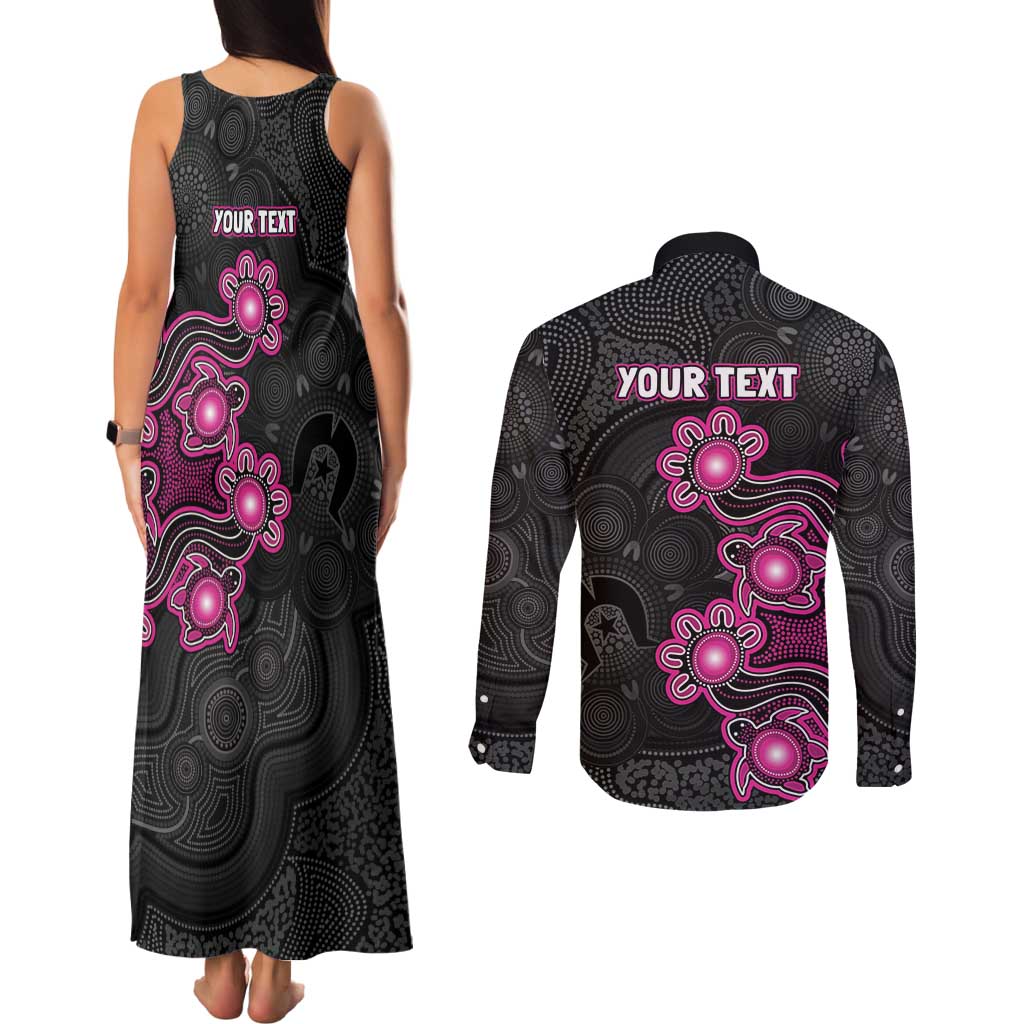 Personalised Sydney Sixers NAIDOC Week 2026 Couples Matching Tank Maxi Dress and Long Sleeve Button Shirt Sea Turtles Aboriginal Art